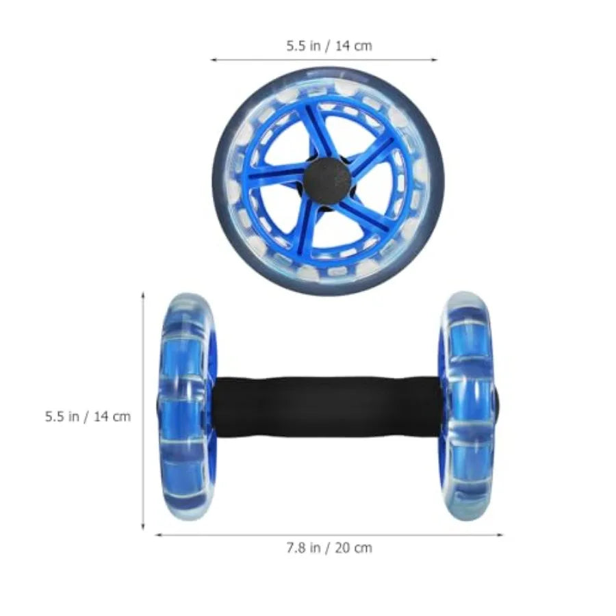 2PCS Dual Ab Roller Wheels for Core Workout, Stable Abdominal Exercise Equipment with Non-Slip Handles, Home Gym Fitness Tool f