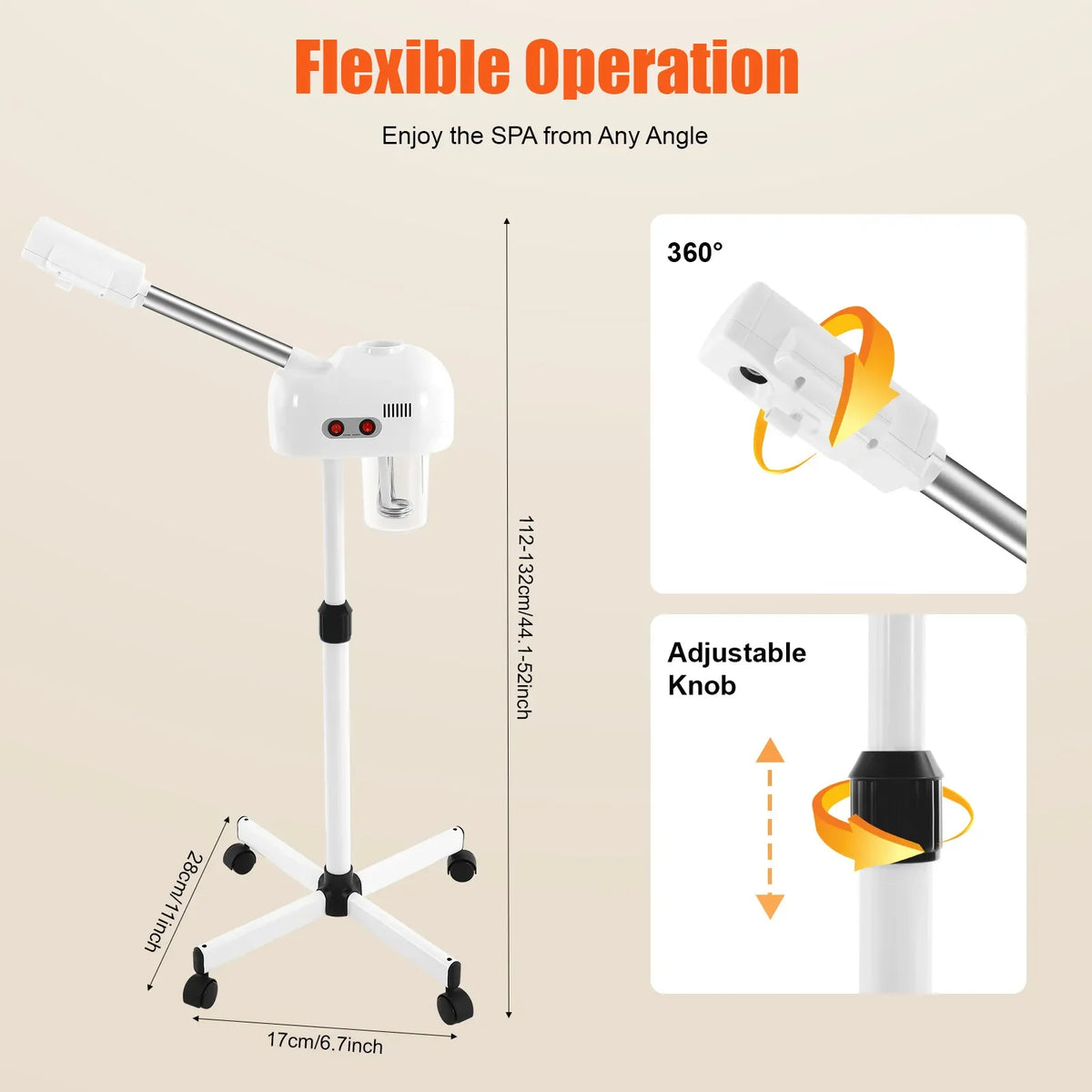 Ozone Facial Steamer Professional Skin Care Equipment for Salon & Home Deep Cleansing & Moisturizing