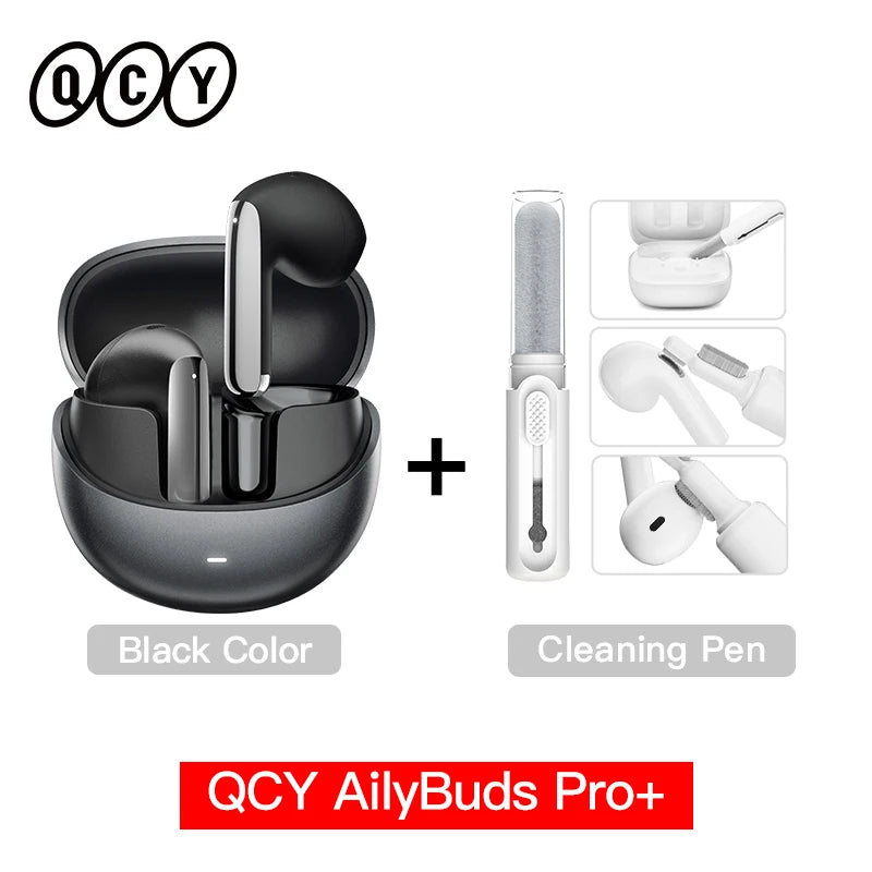 QCY AilyBuds Pro+ Wireless Earbuds Adaptive ANC Bluetooth 5.3 Earphones LDAC Hi-Res Audio Multipoint Connection IPX5 Headphones