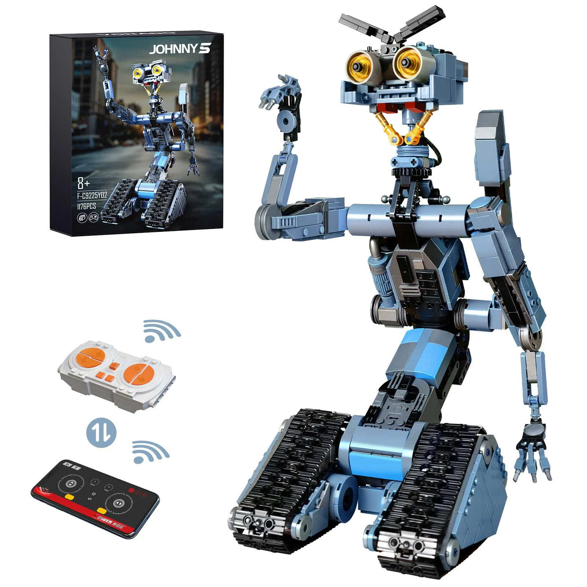1176 Pieces Johnny 5 Robot Building Blocks Set Short Circuit Robot Model Classic Movie Creative Christmas Gift for Adult Fan
