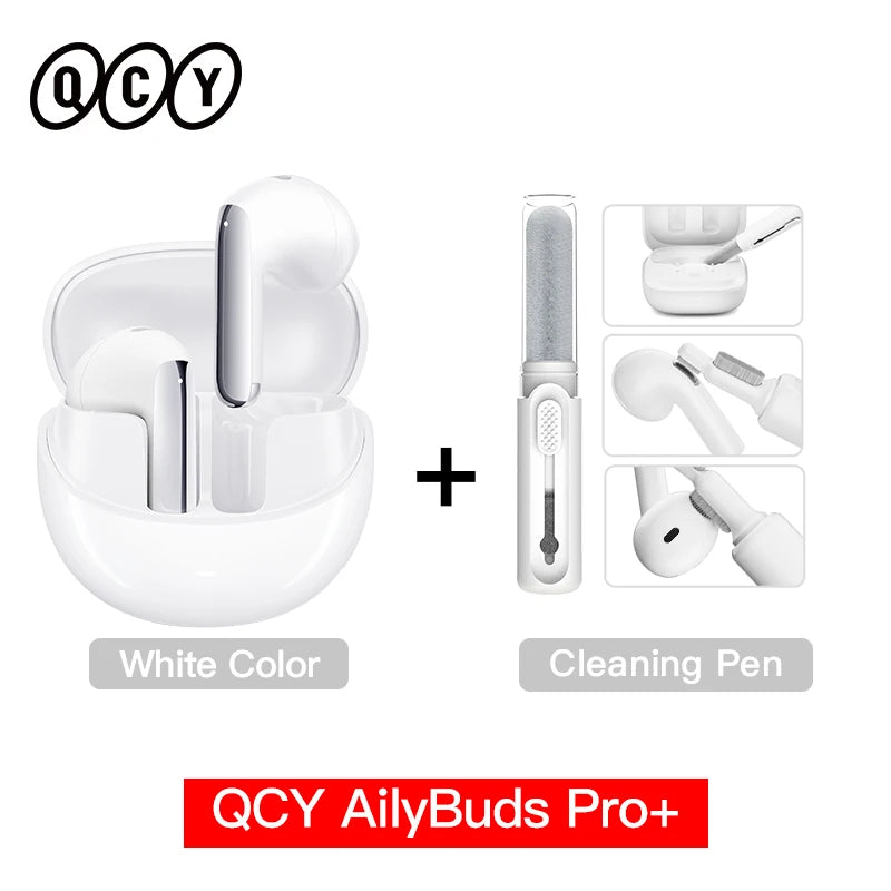 QCY AilyBuds Pro+ Wireless Earbuds Adaptive ANC Bluetooth 5.3 Earphones LDAC Hi-Res Audio Multipoint Connection IPX5 Headphones