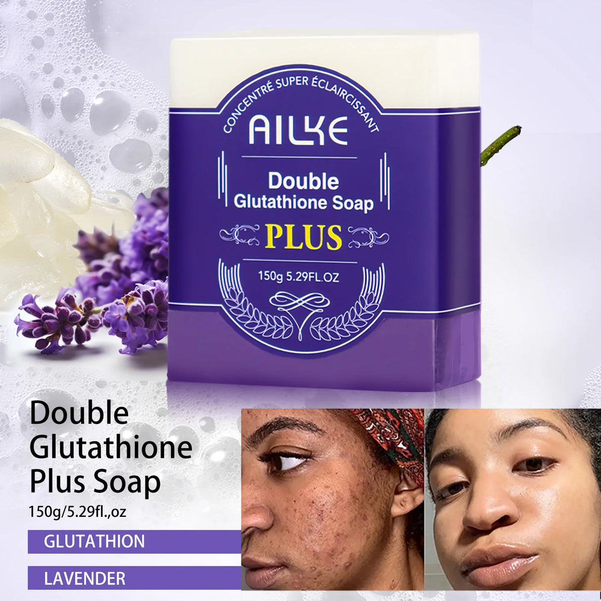 AILKE Glutathione PLUS Skin Care Set, Advanced Lightening Lotion, Moisturizes, Softens Skin, Skin Glowing Range for Men Women