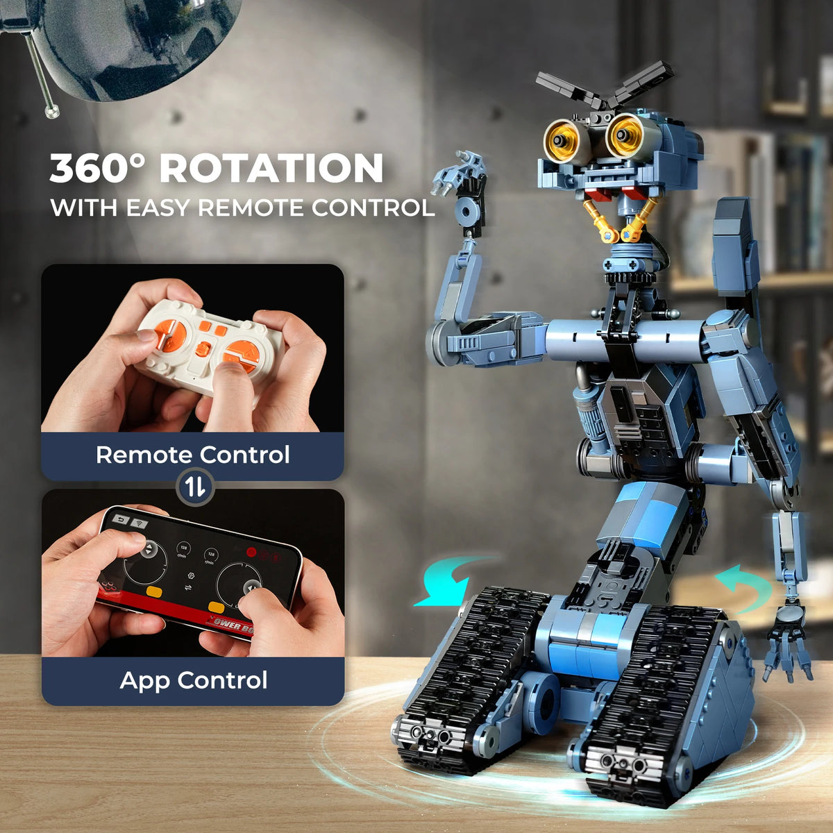 1176 Pieces Johnny 5 Robot Building Blocks Set Short Circuit Robot Model Classic Movie Creative Christmas Gift for Adult Fan