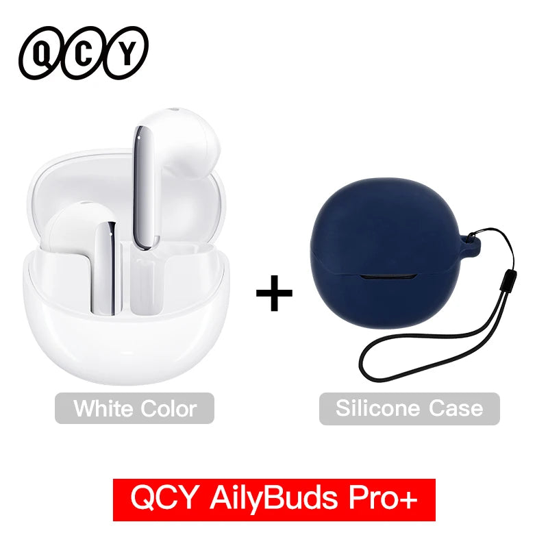 QCY AilyBuds Pro+ Wireless Earbuds Adaptive ANC Bluetooth 5.3 Earphones LDAC Hi-Res Audio Multipoint Connection IPX5 Headphones