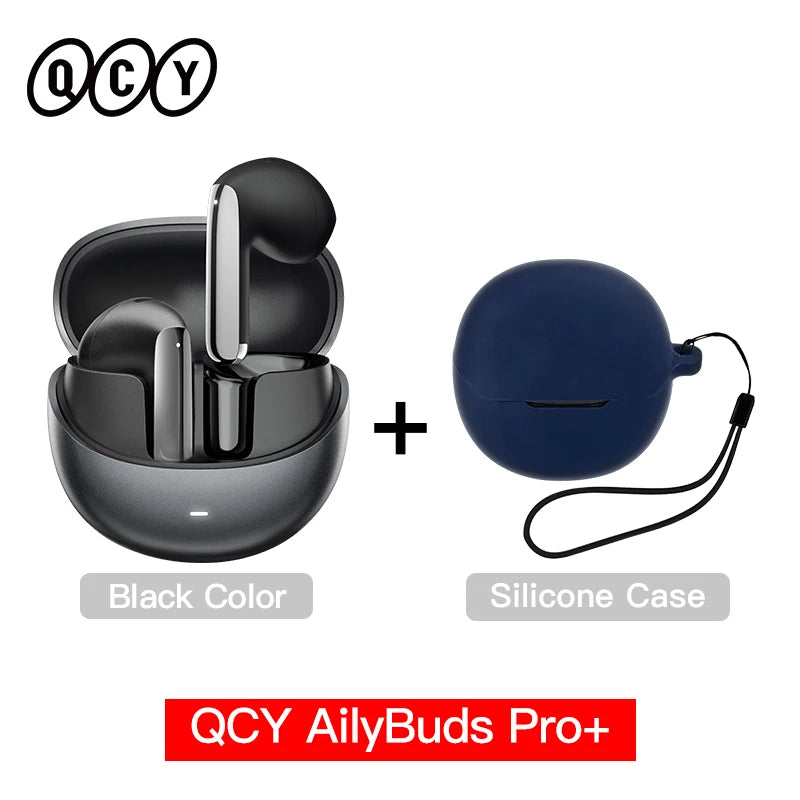QCY AilyBuds Pro+ Wireless Earbuds Adaptive ANC Bluetooth 5.3 Earphones LDAC Hi-Res Audio Multipoint Connection IPX5 Headphones