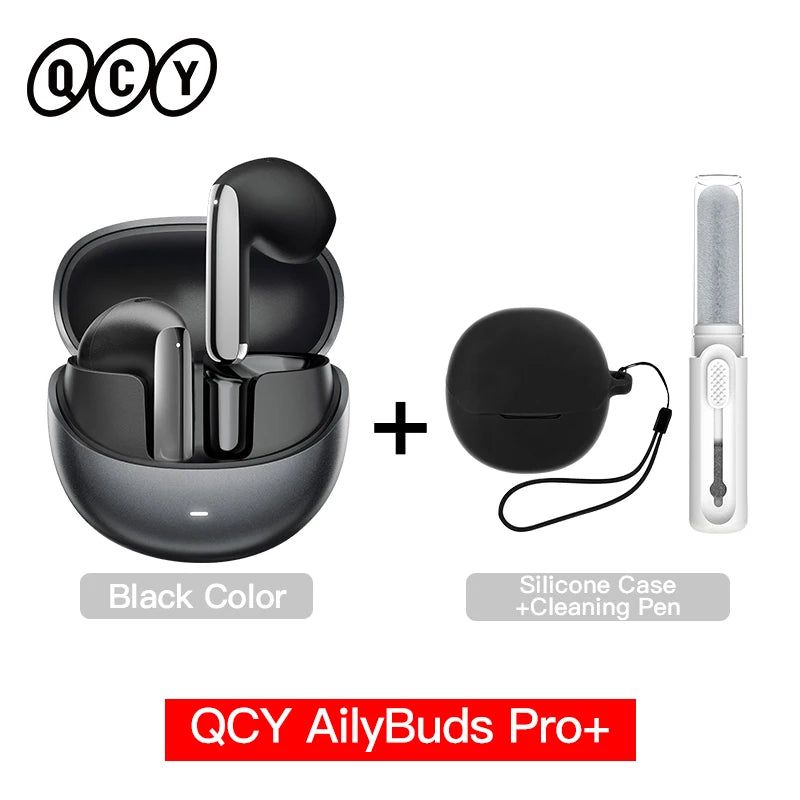 QCY AilyBuds Pro+ Wireless Earbuds Adaptive ANC Bluetooth 5.3 Earphones LDAC Hi-Res Audio Multipoint Connection IPX5 Headphones