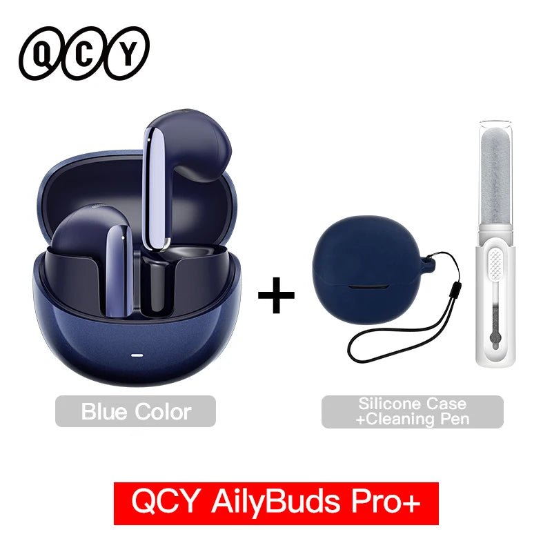 QCY AilyBuds Pro+ Wireless Earbuds Adaptive ANC Bluetooth 5.3 Earphones LDAC Hi-Res Audio Multipoint Connection IPX5 Headphones