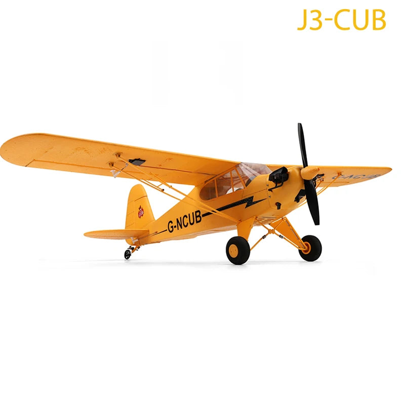 Parkten RC Plane RTF 2.4G Brushless Motor 3D/6G Remote Control Airplane Wltoys A160 Upgraded J3-CUB Yellow And RED Ready To Fly