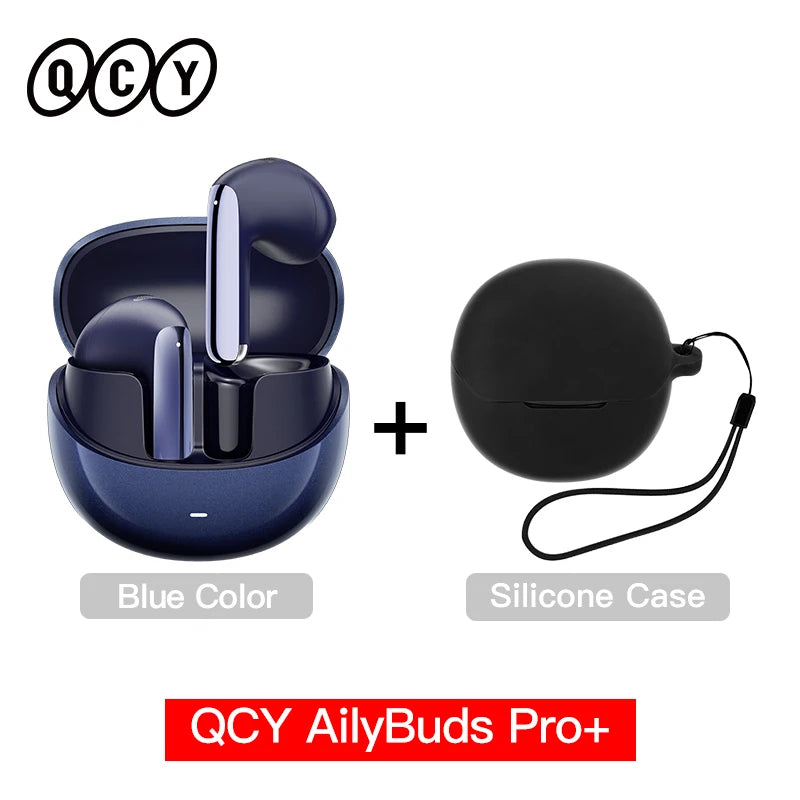 QCY AilyBuds Pro+ Wireless Earbuds Adaptive ANC Bluetooth 5.3 Earphones LDAC Hi-Res Audio Multipoint Connection IPX5 Headphones