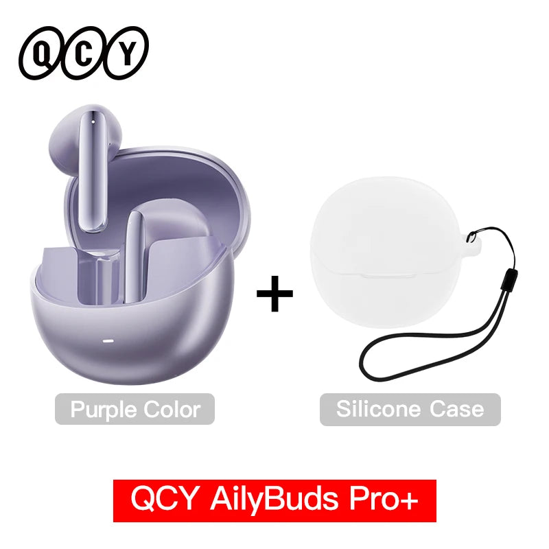 QCY AilyBuds Pro+ Wireless Earbuds Adaptive ANC Bluetooth 5.3 Earphones LDAC Hi-Res Audio Multipoint Connection IPX5 Headphones
