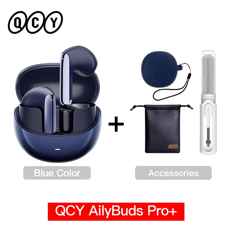 QCY AilyBuds Pro+ Wireless Earbuds Adaptive ANC Bluetooth 5.3 Earphones LDAC Hi-Res Audio Multipoint Connection IPX5 Headphones