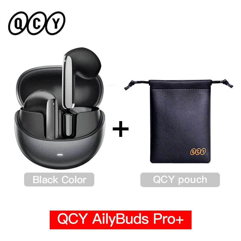 QCY AilyBuds Pro+ Wireless Earbuds Adaptive ANC Bluetooth 5.3 Earphones LDAC Hi-Res Audio Multipoint Connection IPX5 Headphones
