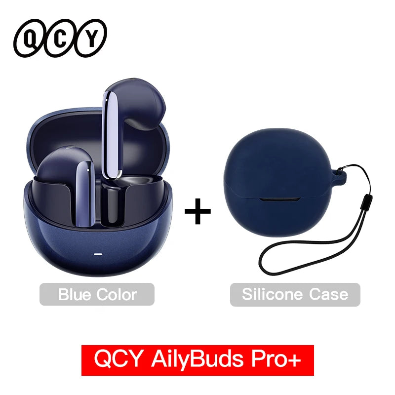 QCY AilyBuds Pro+ Wireless Earbuds Adaptive ANC Bluetooth 5.3 Earphones LDAC Hi-Res Audio Multipoint Connection IPX5 Headphones
