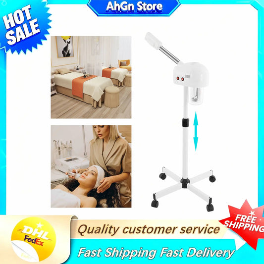 Ozone Facial Steamer Skin Care Equipment Height Adjustable 750ML Steamer Body＆Nozzle 360° Rotatable for Beauty Salons Spas