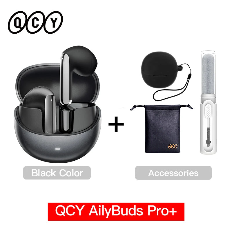 QCY AilyBuds Pro+ Wireless Earbuds Adaptive ANC Bluetooth 5.3 Earphones LDAC Hi-Res Audio Multipoint Connection IPX5 Headphones