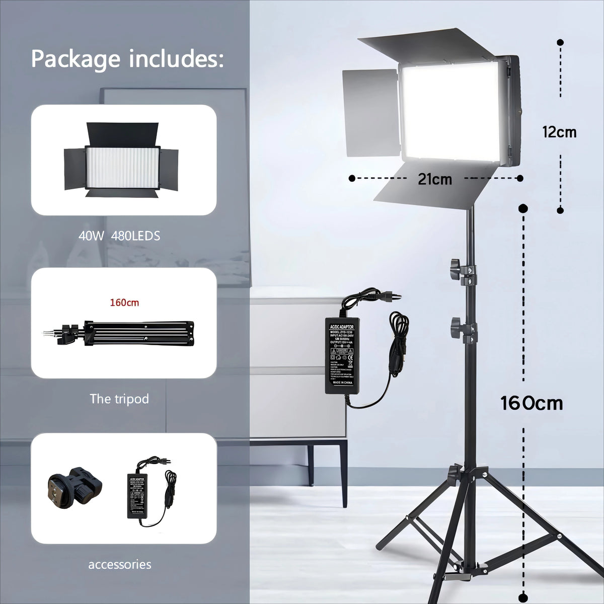 LED Photo Studio Light Video Studio Light With Dimmable for Game Live Video Lighting Portable Video Recording Photography Lamp