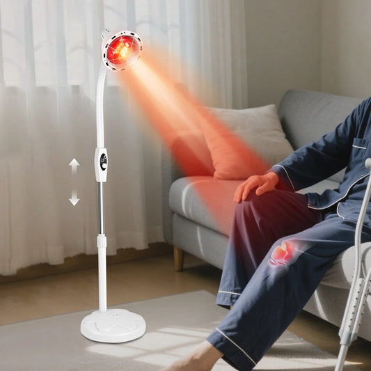 Infrared Heat Lamp, 275W Therapy Lamp for Body or Pain Relief, Adjustable Temperature and Angle Therapeutic Lamp for Home
