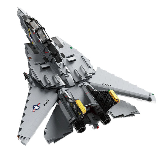 2453PCS F-14 Tomcat two-seat carrier-based fighter building block kit, aviation toy model, adult military fan collection M8021