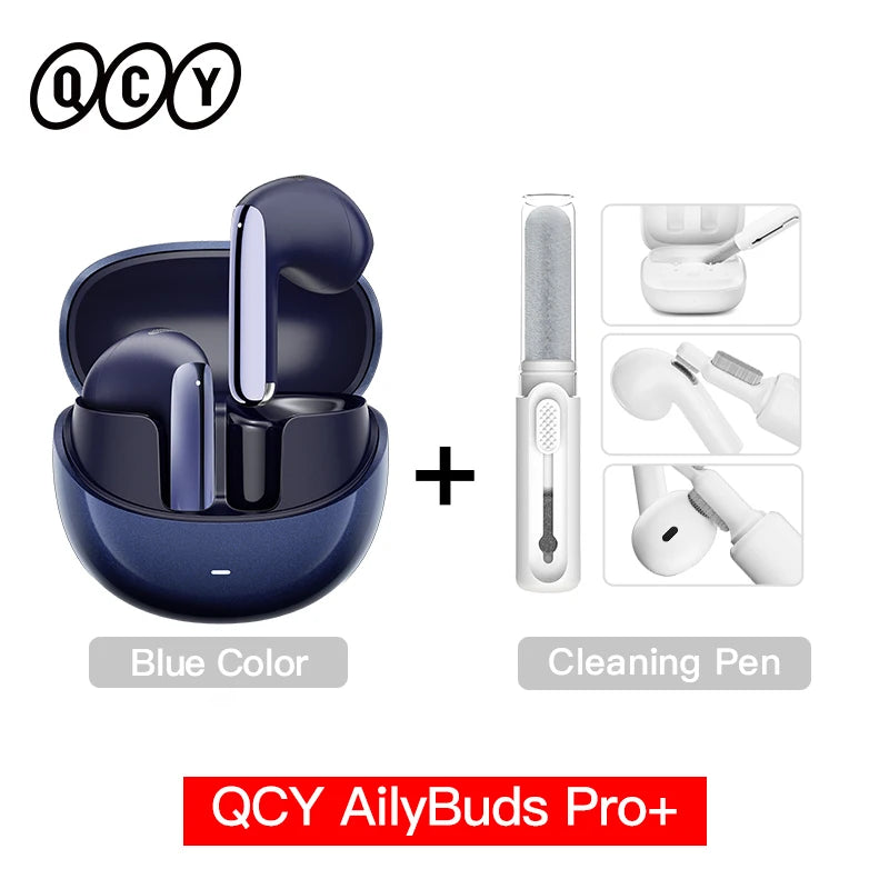 QCY AilyBuds Pro+ Wireless Earbuds Adaptive ANC Bluetooth 5.3 Earphones LDAC Hi-Res Audio Multipoint Connection IPX5 Headphones