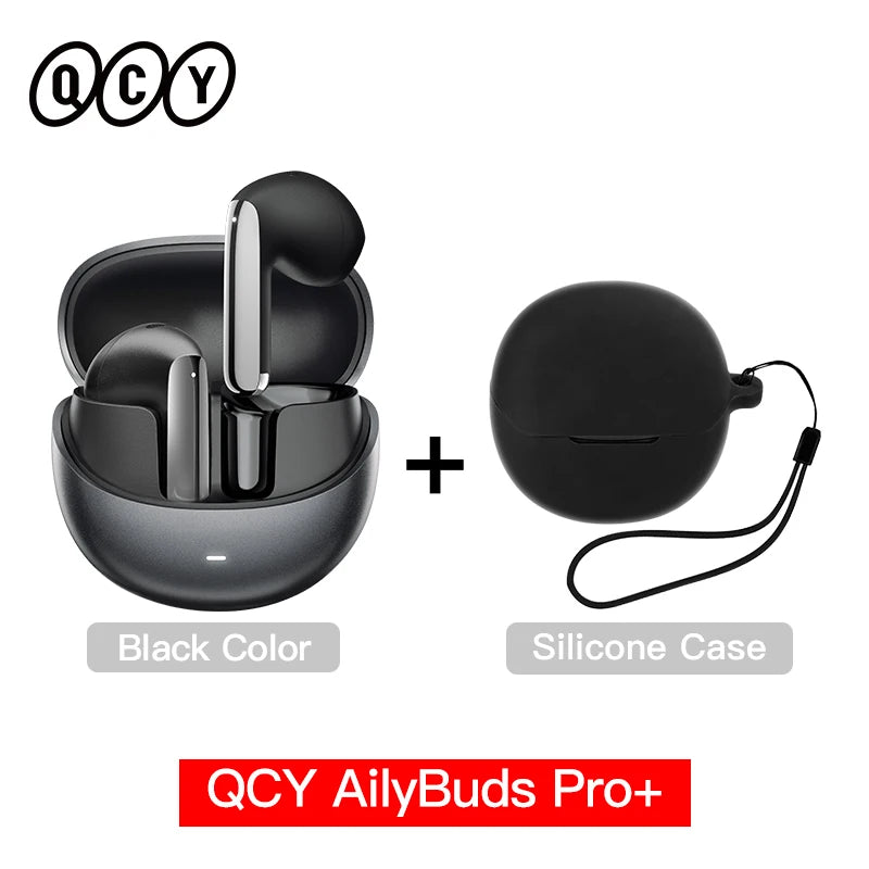 QCY AilyBuds Pro+ Wireless Earbuds Adaptive ANC Bluetooth 5.3 Earphones LDAC Hi-Res Audio Multipoint Connection IPX5 Headphones