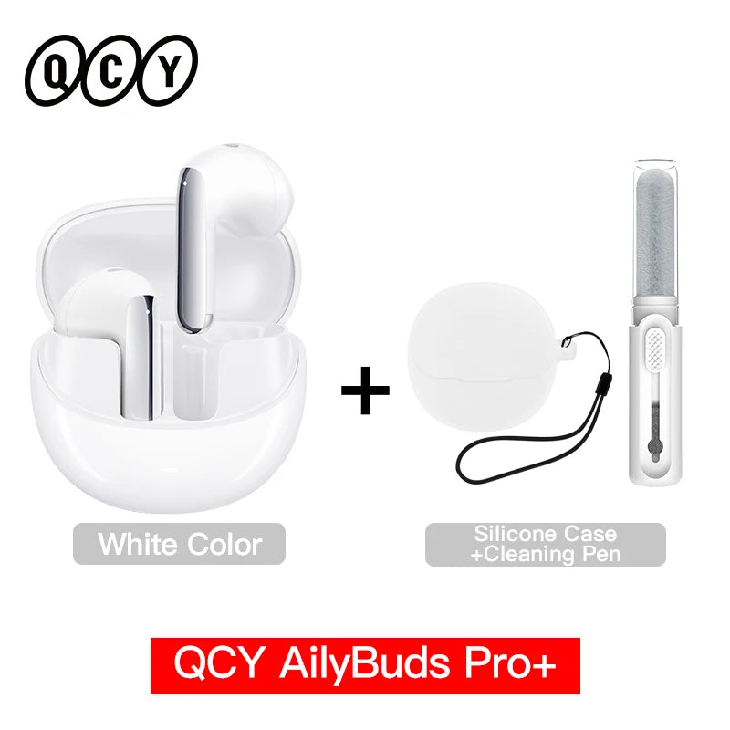 QCY AilyBuds Pro+ Wireless Earbuds Adaptive ANC Bluetooth 5.3 Earphones LDAC Hi-Res Audio Multipoint Connection IPX5 Headphones
